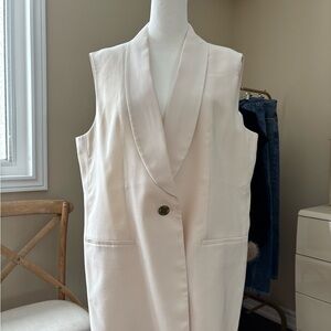 Anne Klein Cream Blazer Vest